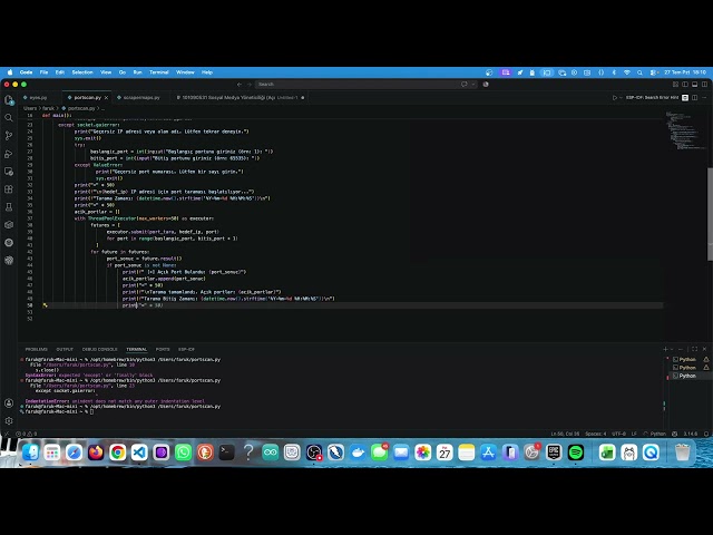 Kendi Port Tarayıcınızı Yazın! | Python Projeleri (Socket Programlama)