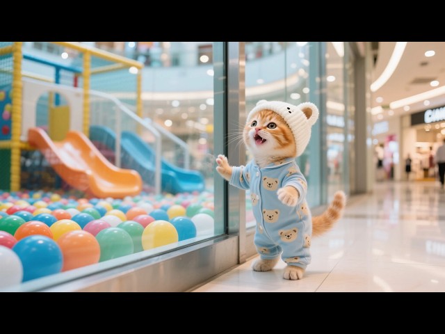 Ginger Kitten Gets Lost at the Mall, Mama Cat Finds Him with Everyone’s Help 🐾❤️