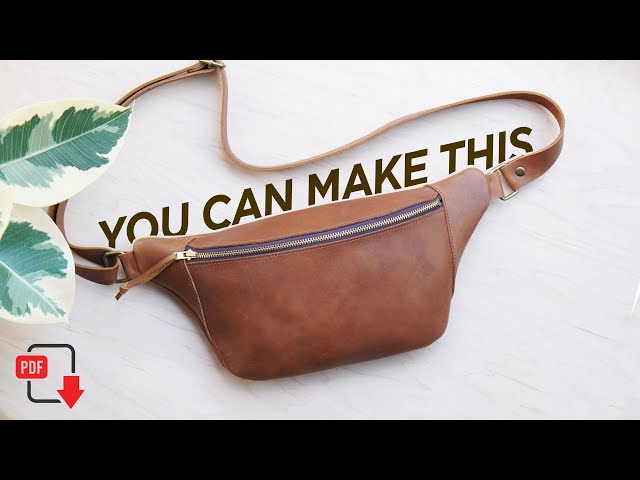 EASY Leather Waist Bag Tutorial (PDF Pattern!)