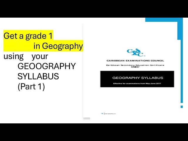 CXC GEOGRAPHY REVISION MARATHON
