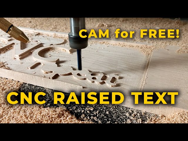Embossed Lettering on a CNC Router: Design → G-Code → Real Cuts (No Paid Software)