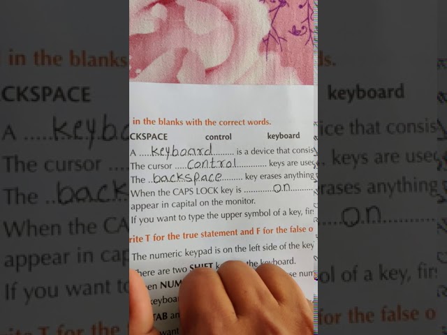 Class:2.  Subject: Computer.   Chapter no.3: Keyboard.  Date:21/8/20