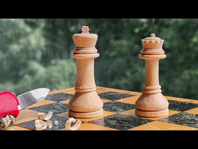 King & Queen Whittling for a Chess Set  | Step-By-Step Tutorial