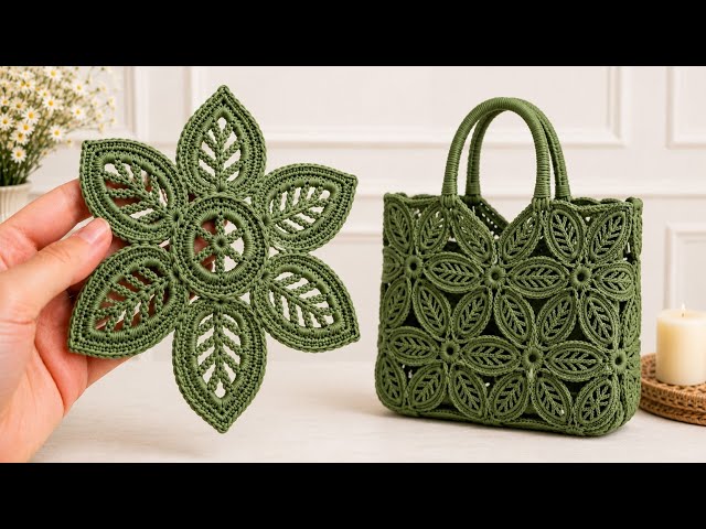 Don't Miss This! 🌿 Easy Crochet Leaf Flower Motif | Stunning Dress, Top & Skirt Tutorial