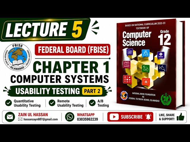 Lecture 5 | Quantitative, Remote & A/B Usability Testing | Chapter 1 Computer Systems