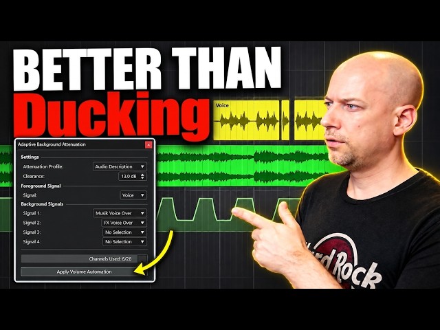 Nuendo mixes the background for you: Adaptive Background Attenuation