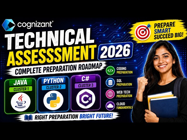 Cognizant Technical Assessment 2026 | Java, Python, C# | Coding, SQL, Web Tech & Cloud