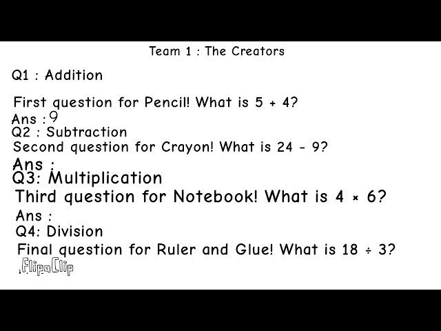 Classroom Object Show Episode 2 : Math Lesson