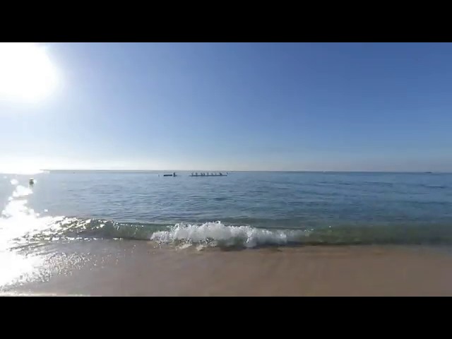Spain, Beach, no music, just sound of sea... wave noice...  #vr180 stereoscopic 3d