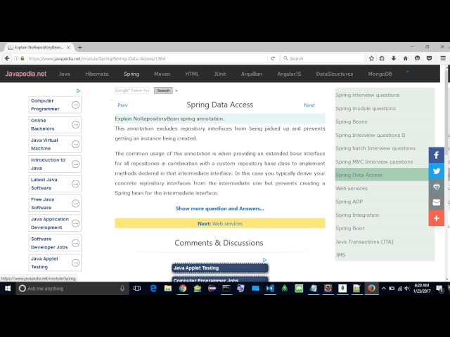Explain NoRepositoryBean spring annotation. | javapedia.net
