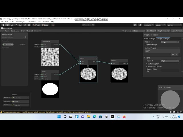 2021.11.04 09-42 Unity3d. My basic results in particles and shader graph