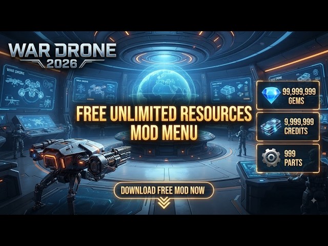 War Drone code - guide to get unlimited resources for iOS Android