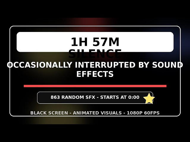 1h 57m Silence Occasionally Interrupted by Sound Effects
