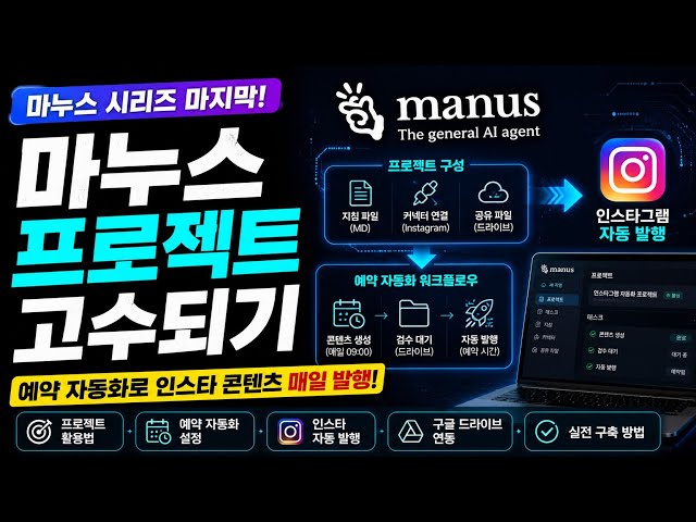 [Manus.ai Tutorial Part 10] Mastering Manus Project Features | Automatically Publishing Instagram...