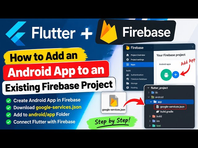 How to Add Firebase to an Existing Flutter Project | Connect Firebase with Flutter app