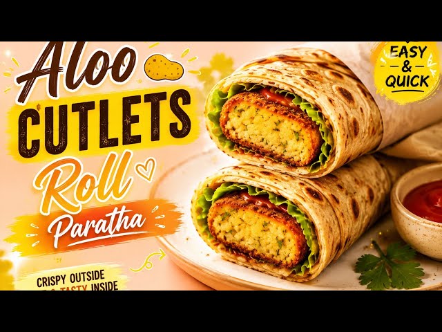 Aloo Cutlets Roll Paratha 🤤 | Crispy, Spicy & Super Easy Recipe 