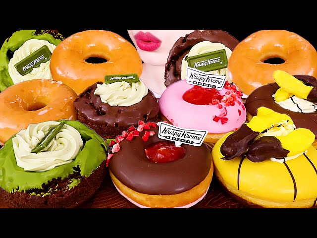 ASMR MUKBANG｜KRISPY KREME DONUTS PARTY 크리스피크림 신상 & 글레이즈드 도넛 EATING SOUNDS 디저트 먹방