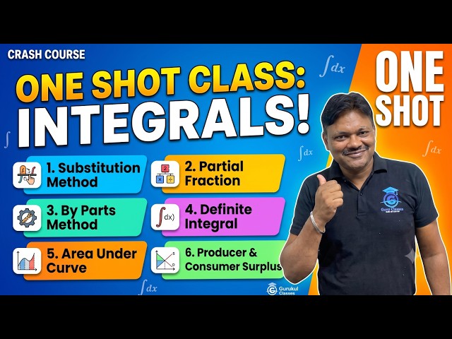 INTEGRALS ONE SHOT | AREA UNDER CURVE | CLASS 12 APPLIED MATHS | GAUR CLASSES