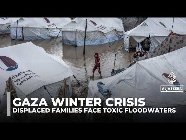Sewage and floodwater swamp Gaza shelters amid infrastructure collapse