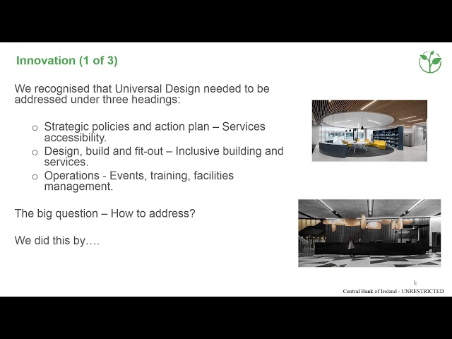 Building a national central bank on Universal Design principles | Innovative Practice 2018