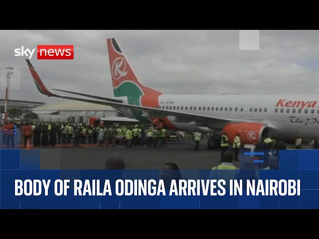 Body of former Kenyan Prime Minister Raila Odinga arrives in Nairobi