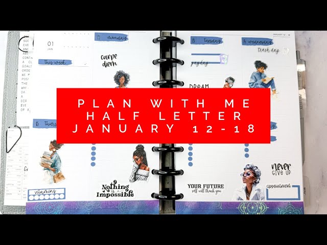 Plan With Me | Half Letter | January 12-18