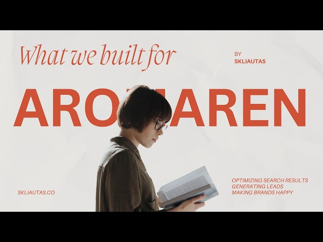 Custom Ecommerce Website for Aromaren | Next.js & Node.js Development by Skliautas