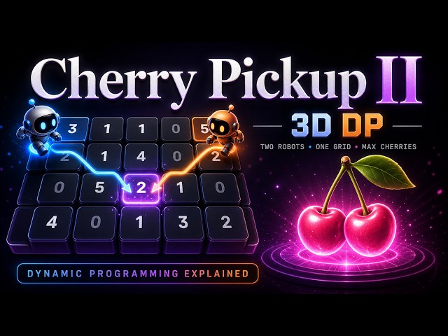 Cherry Pickup II Explained: The 3D DP Blueprint for Two-Robot Grid Problems