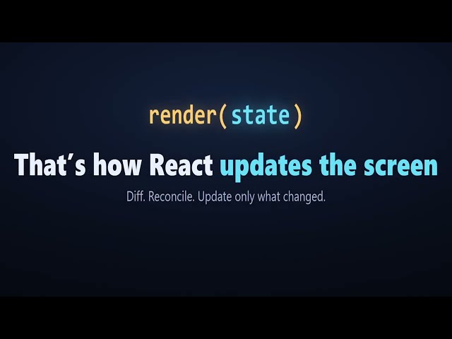 How React Updates the Screen — Virtual DOM, Diffing & Reconciliation in 60 Seconds