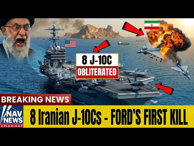 8 Iranian J-10Cs vs USS Gerald R. Ford - The 30 Minute Path to Total Obliteration