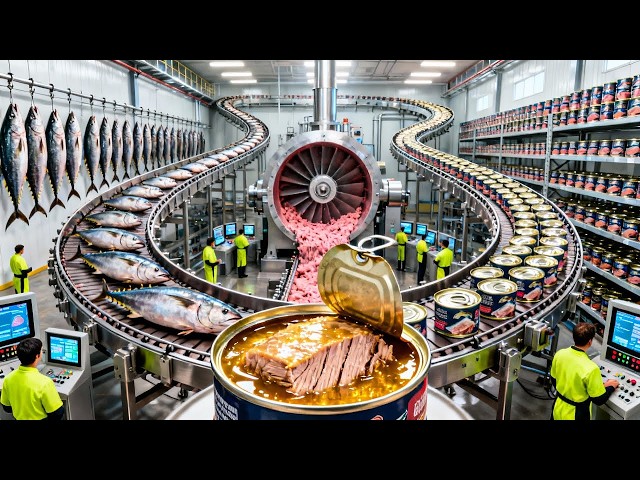 Inside a Giant Canned Tuna Factory: Amazing Process Making Billions of Canned tuna (Full Tour)