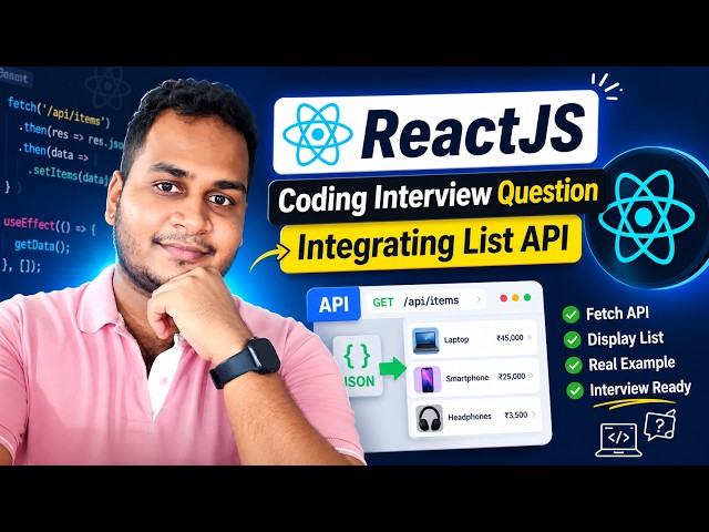 ReactJS Coding Interview Question Practice | List API Integration #reactjs #reactinterview