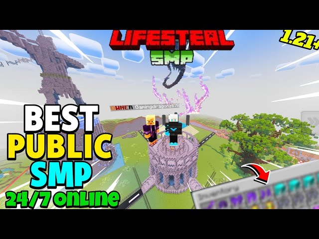 🔥 Best New Public Lifesteal SMP Server 1.21 😱 | No Claim | No NPC | Java + PE + Cracked