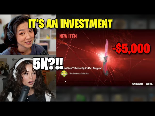 Valkyrae can't believe Fuslie bought a 5k knife