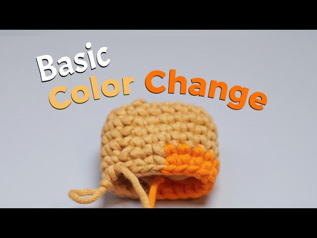 Basic Color Change Crochet Tutorial – Step-by-Step + Bonus Fix! Beginner Must-Know 🧶