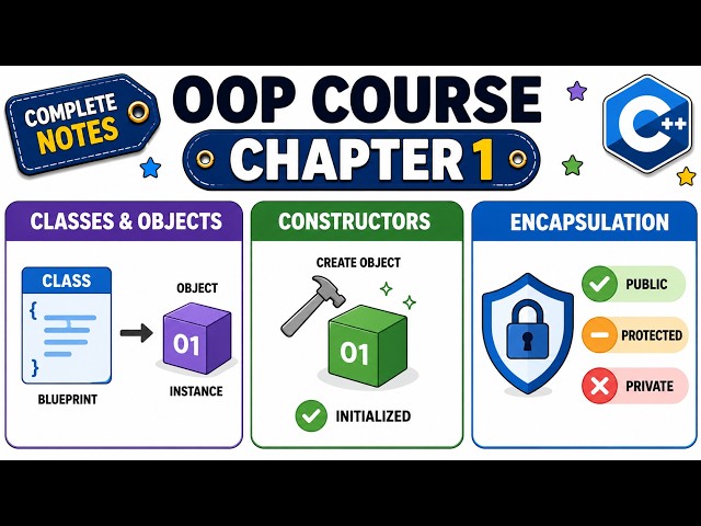 OOP Course Chapter 1 | Classes, Objects, Constructors & Encapsulation