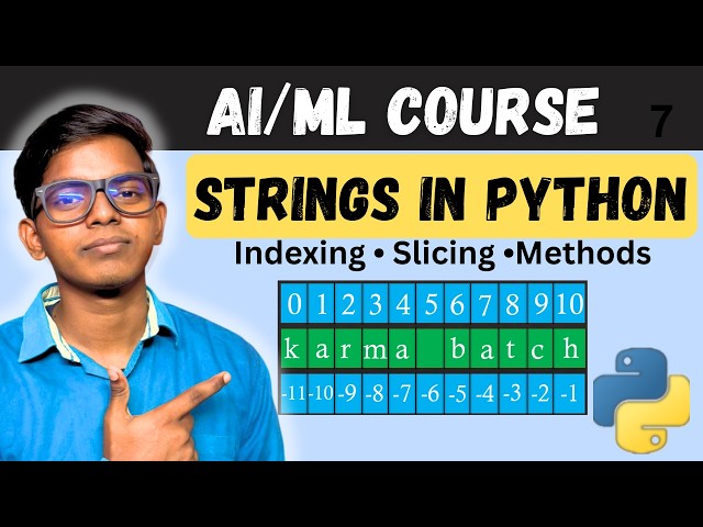 Python Strings in Telugu | AI/ML Course for Beginners | Karma Batch EP-6
