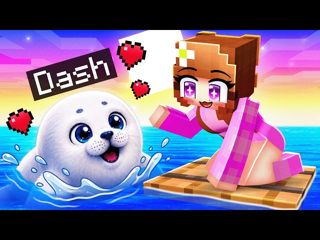 ¡Fingí ser una foca bebé en una balsa!