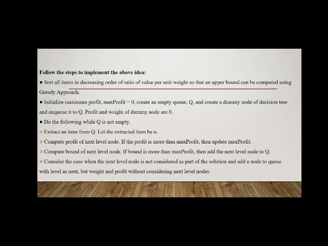 Unit 5.4. KNAPSACK PROBLEM, TRAVELING SALESMAN PROBLEM