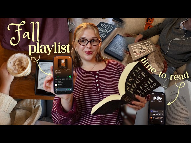 My fall playlist chooses how long I read for a week 🎧🍂 (fall reading vlog!!)