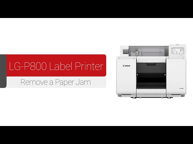 Canon LG-P800 Label Printer - Remove Paper Jam
