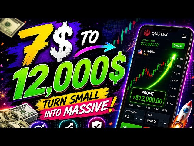 7$ to 10,000$ compounding in quotex 100% working strategy