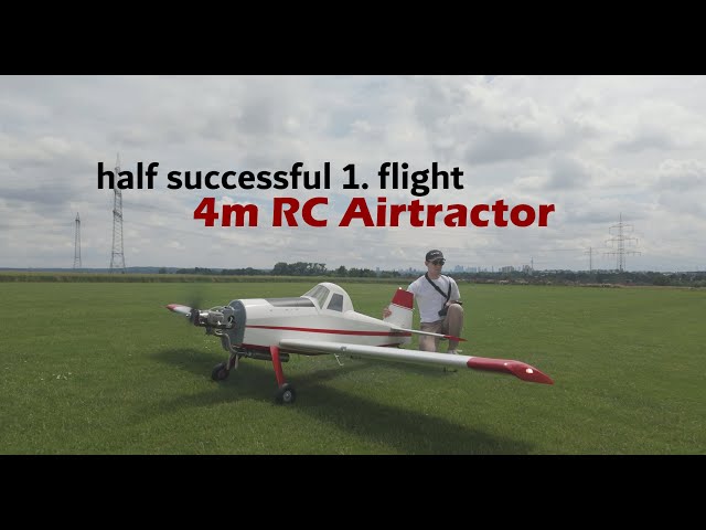 maiden flight of my scratchbuild RC Airtractor