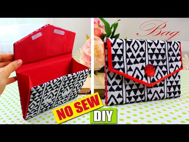 DIY PURSE BAG CLUTCH NO SEW TUTORIAL 🌺 Fashion Bag 🌺