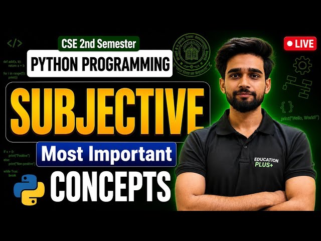 Python Programming | CSE 2nd Semester | Important Subjective | BEU-PATNA
