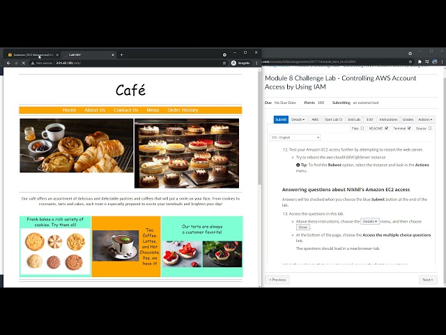 Module 8 Challenge Lab Controlling AWS Account Access by Using IAM