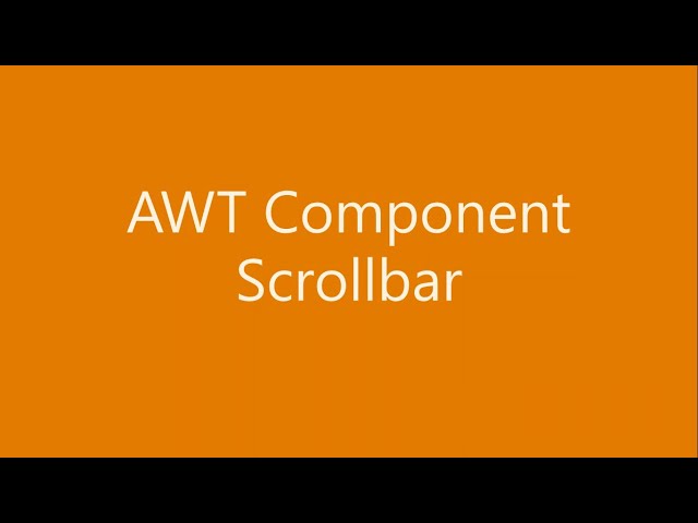 AWT Component Scrollbar