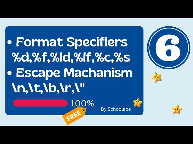 Format Specifiers and Escape sequences in c