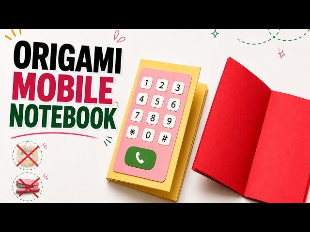 Origami Mobile Notebook  | Easy DIY Paper Craft  | Detailed Instructions 