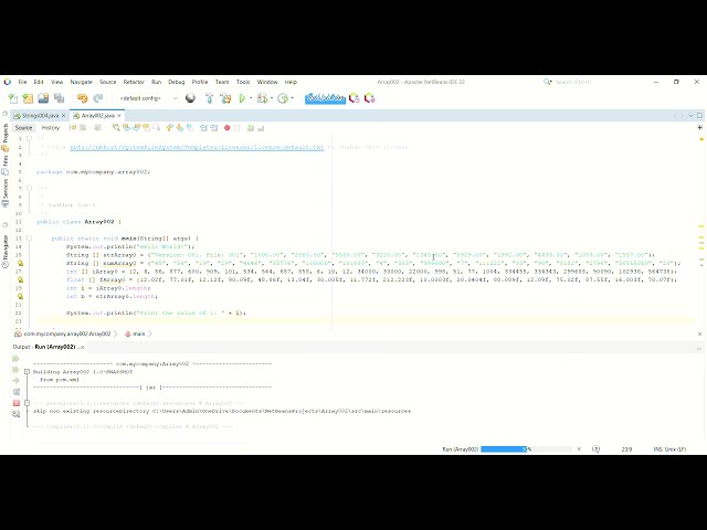 JAVA Apache Netbeans IDE 22 AMD A4-6300 APU with Radeon(tm) HD Graphics No: 028 16.03.25